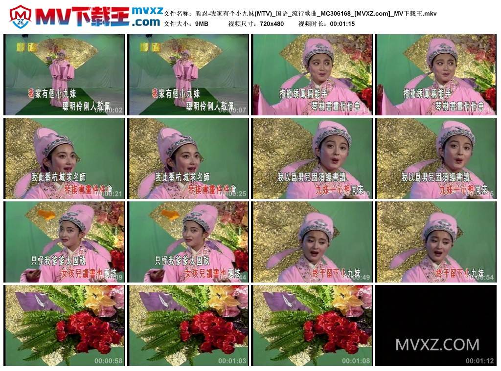 颜忍-我家有个小九妹(MTV)_国语_流行歌曲_MC306168